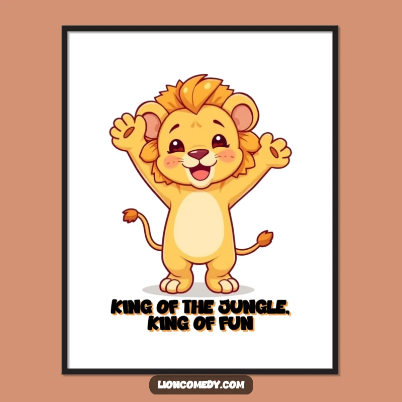 Free Printable Dancing Lion Cub Wall Art: Hilarious Downloadable Decor for Any Room