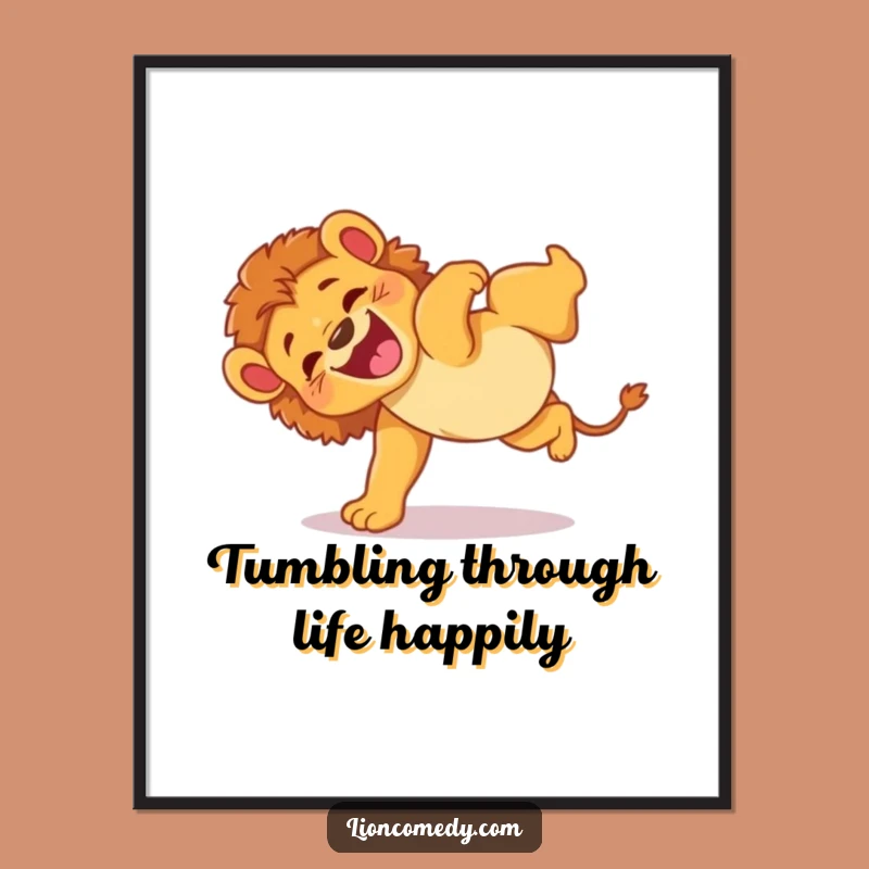 Funny Free Printable Wall Art: Clumsy Cub, Energetic DIY Decor