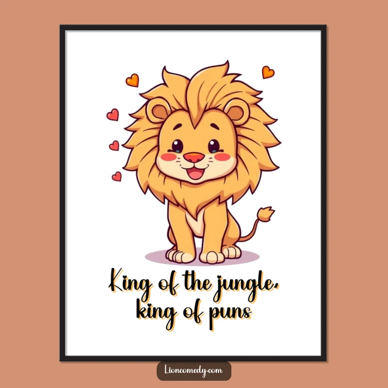 Funny Free Printable Wall Art: Proud Lion Juggling Mane - Downloadable Decor
