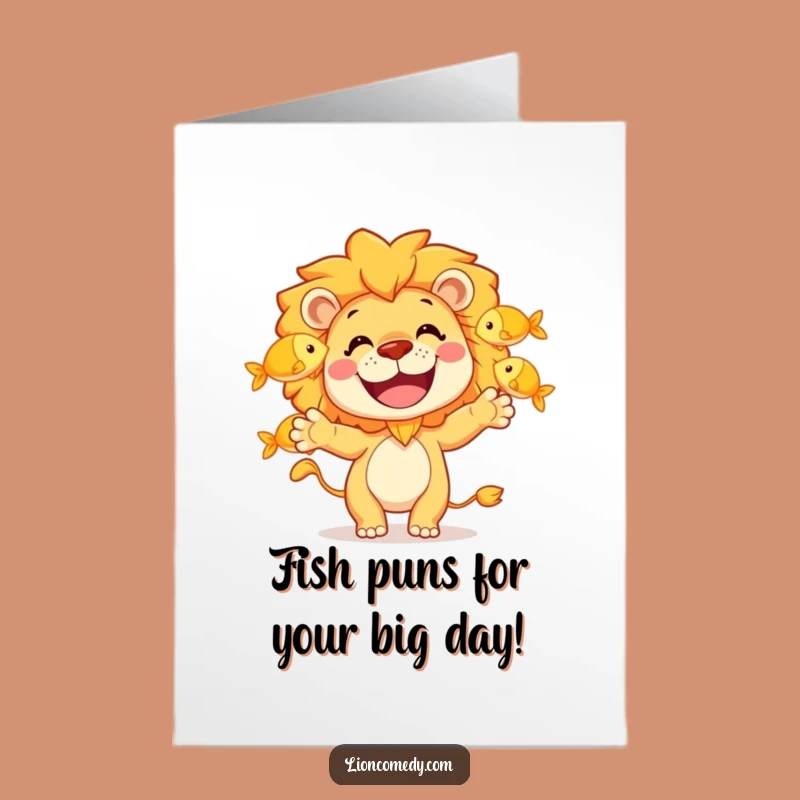 Free Printable Birthday Card: Funny Juggling Lion, Perfect DIY Gift for Laughs