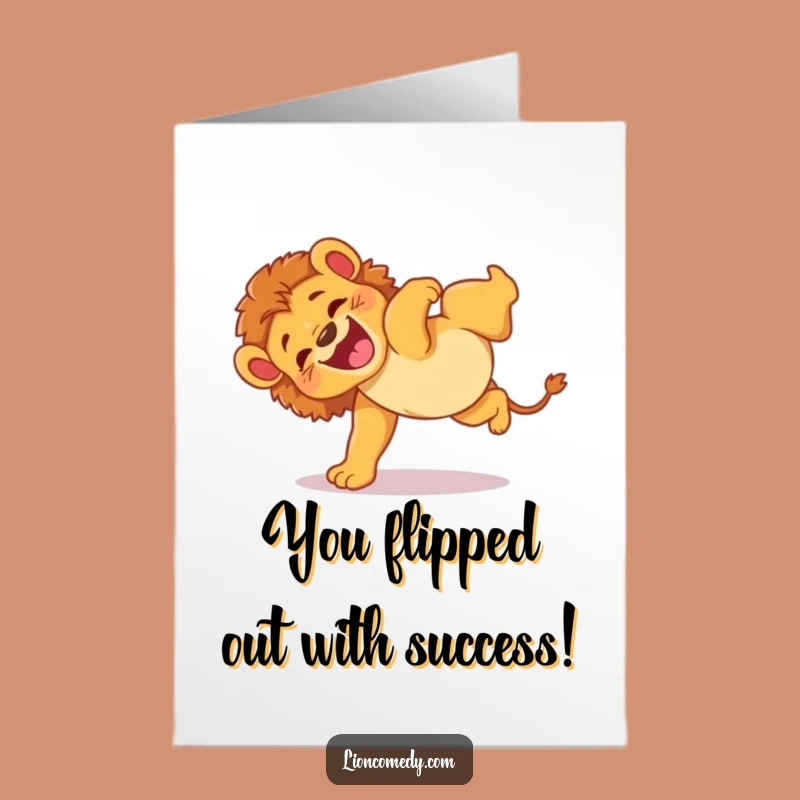 Free Printable Congrats Card: Tumbling Cub, Joyful DIY Gift