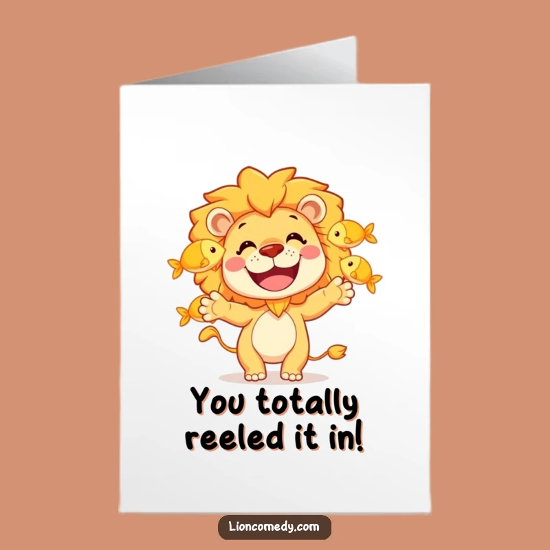 Free Printable Congrats Card: Juggling Lion, Awesome DIY Achievement Gift