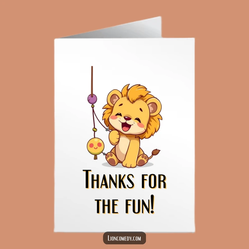 Free Printable Thank You Card: Cub's Playtime - Funny Downloadable Gratitude