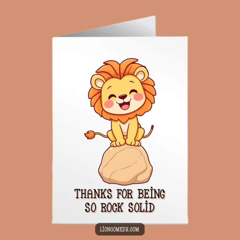 Free Printable Thank You Card: Grateful Lion's Balance Funny Downloadable Gift