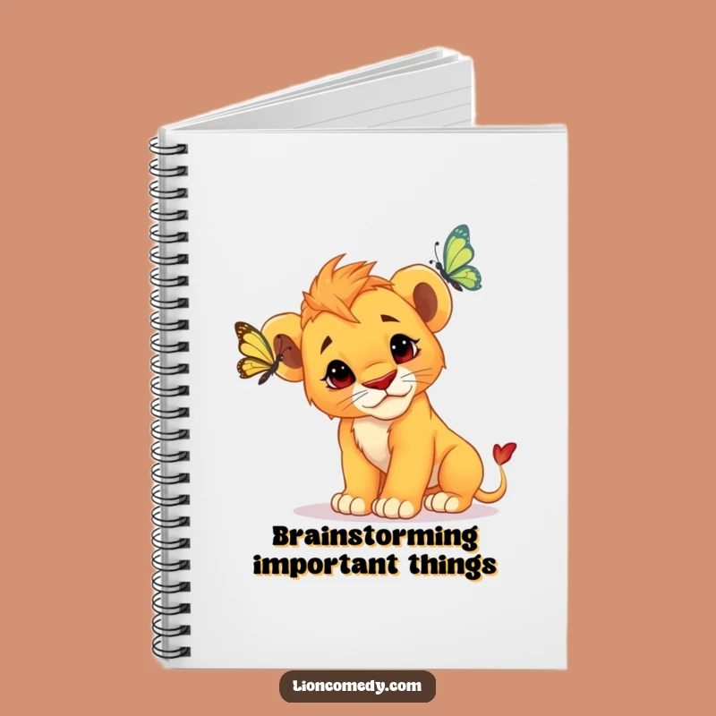 Funny Curious Lion Cub Notebook - Jot Down Ideas, Cute Cover, Perfect Gift