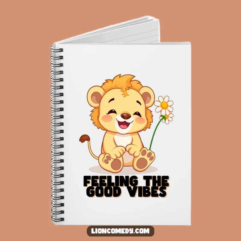 Funny Delighted Lion Cub Notebook - Jot Down Joyful Thoughts, Cute Cover, Perfect Gift