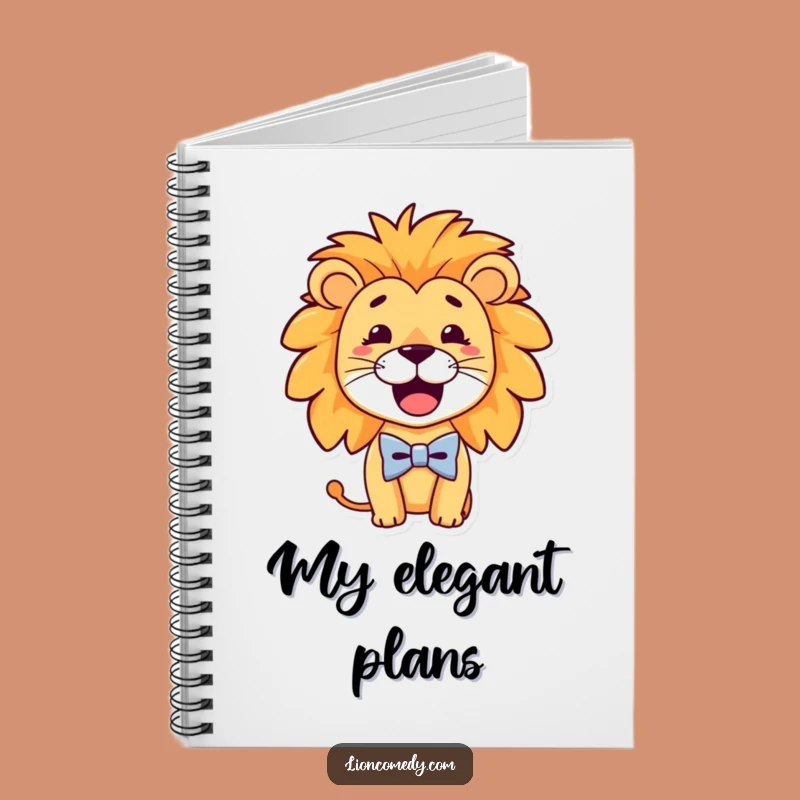 Funny Bow Tie Lion Notebook - Dapper Leo Journal, Hilarious Gift for Writers