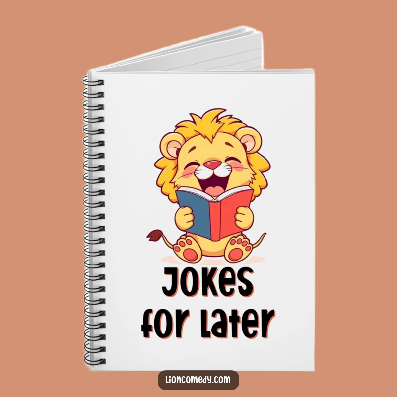 Funny Jovial Lion Cub Notebook - Jot Down Jokes, Cute Cover, Perfect Gift