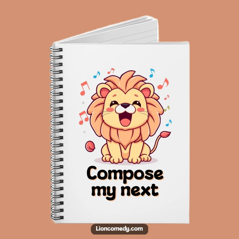 Funny Kawaii Lion Roar Notebook - Musical Animal Journal