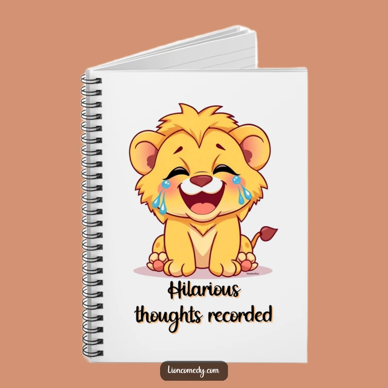 Funny Laughing Lion Cub Tears Notebook: Jot Down Your Happiest Thoughts