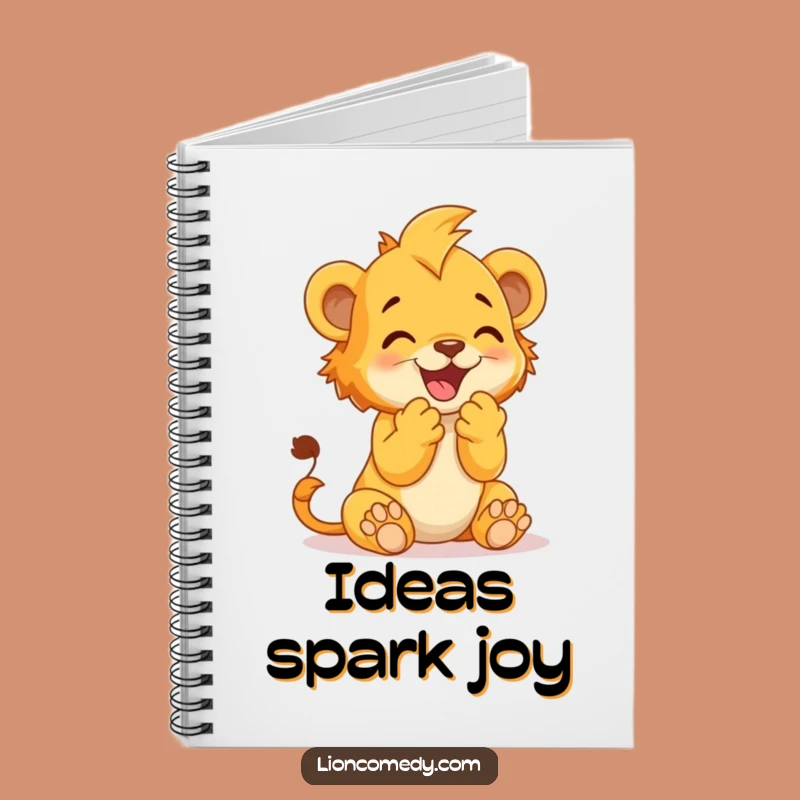 Funny Lion Cub Clap Notebook - Journal for Joyful Thoughts & Ideas Gift