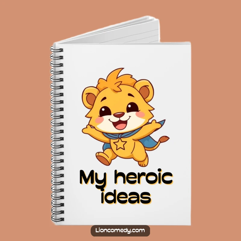 Funny Lion Cub Superhero Notebook: Jot Down Heroic Ideas, A Perfect Funny Gift!