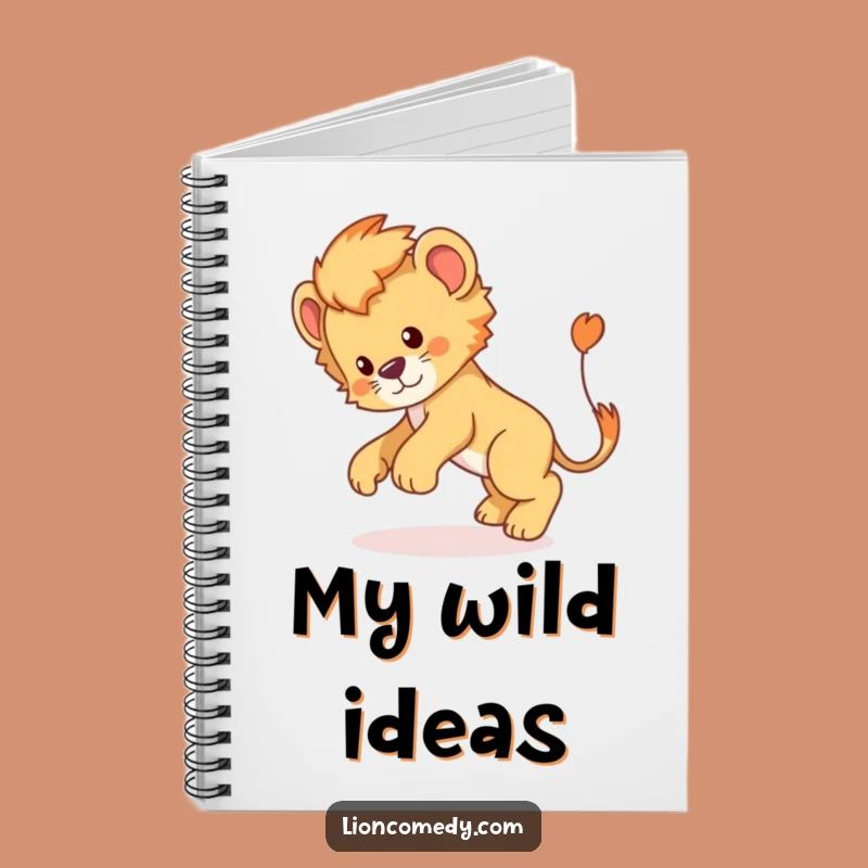 Funny Lion Cub Tail Chase Notebook: Journal for Playful Thoughts and Energetic Notes