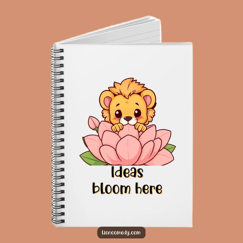 Funny Peek-a-Boo Cub Notebook: Jot Down Ideas Over Flowers