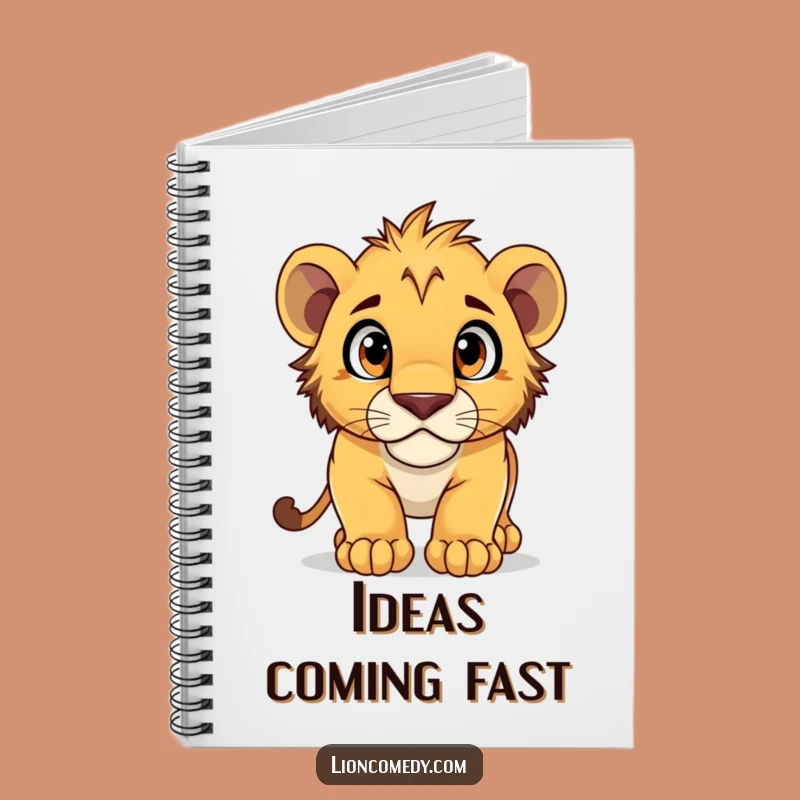 Funny Lion Cub Pouncing Notebook - Journal for Curious Explorers & Ideas Gift
