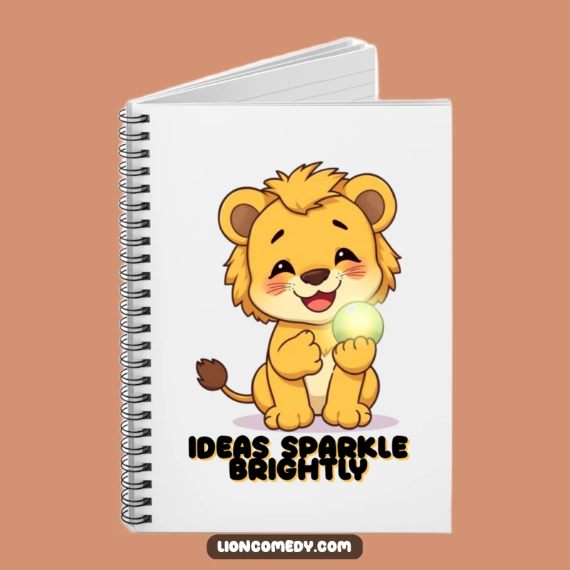 Funny Giggling Cub Notebook: Jot Down Magic with Glowing Orb