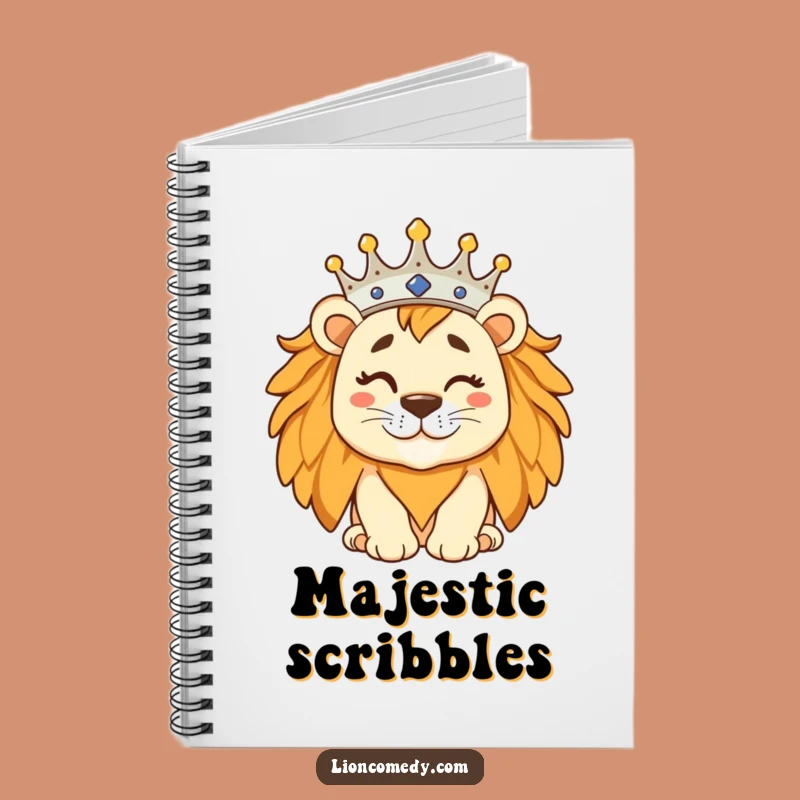 Funny Silly Lion Notebook - Regal Winking King Journal Gift