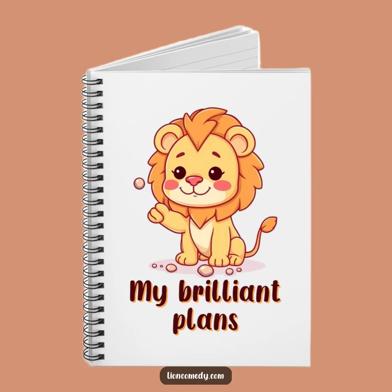 Funny Kawaii Lion Juggling Notebook - Jot Down Curious Ideas Gift