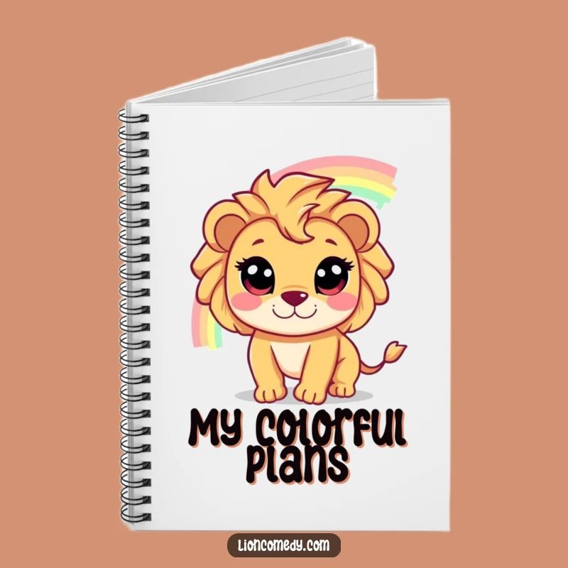 Funny Lion Chasing Rainbow Notebook: Capture Your Dreams, A Magical Funny Gift!