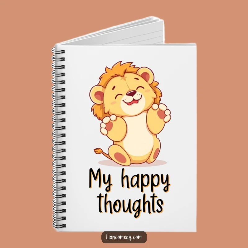 Funny Rollover Lion Cub Notebook: Jot Down Joy with Happy Paws