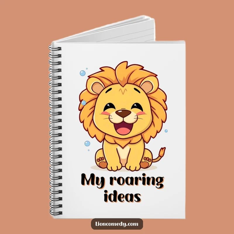 Funny Lion Roaring Bubbles Notebook - Journal Your Roar, Perfect Gift