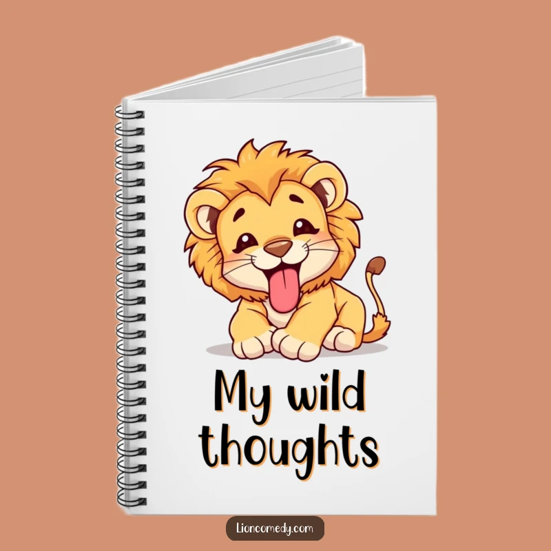 Funny Lion Cub Tumble Notebook - Cute Cub Journal, Hilarious Gift for Students