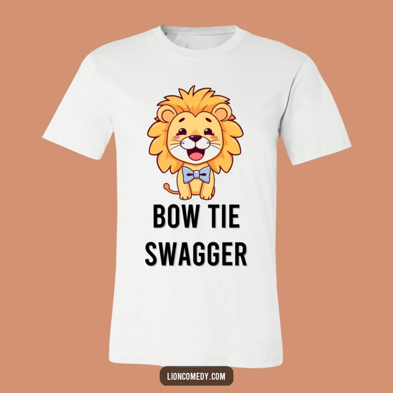 Funny Bow Tie Lion T-Shirt - Goofy Smile Dapper Leo Tee, Ideal Humorous Gift