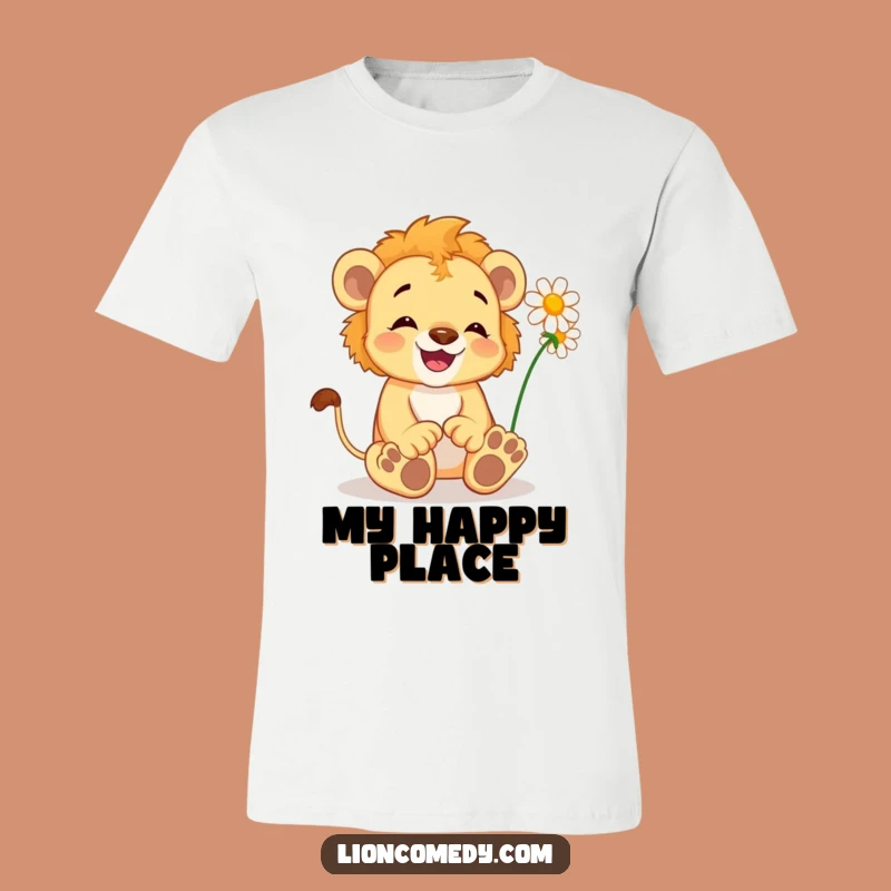 Funny Delighted Lion Cub T-Shirt - Tickled by Nature, Cute & Comfy, Great Gift