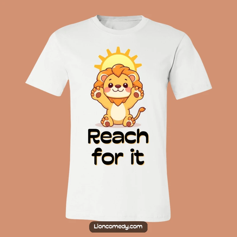 Funny Lion Sun T-Shirt: Kawaii Leo Stretch - Positive Gift