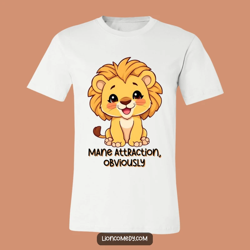 Funny Lion Cub Proud Mane T-Shirt - Cute & Playful Animal Graphic Tee Gift