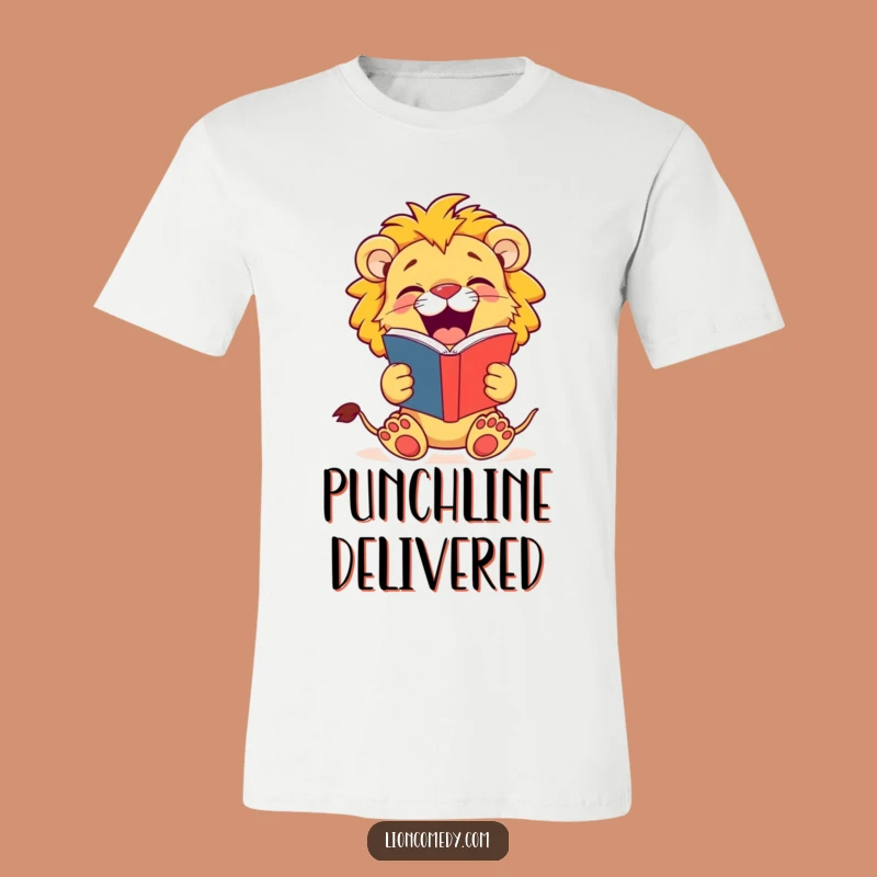 Funny Jovial Lion Cub T-Shirt - Roaring with Laughter, Great Humorous Gift