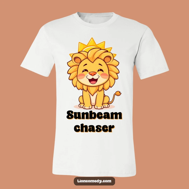 Funny Lion T-Shirt: Joyful Sun Balancing Act, Hilarious Animal Tee, Gift