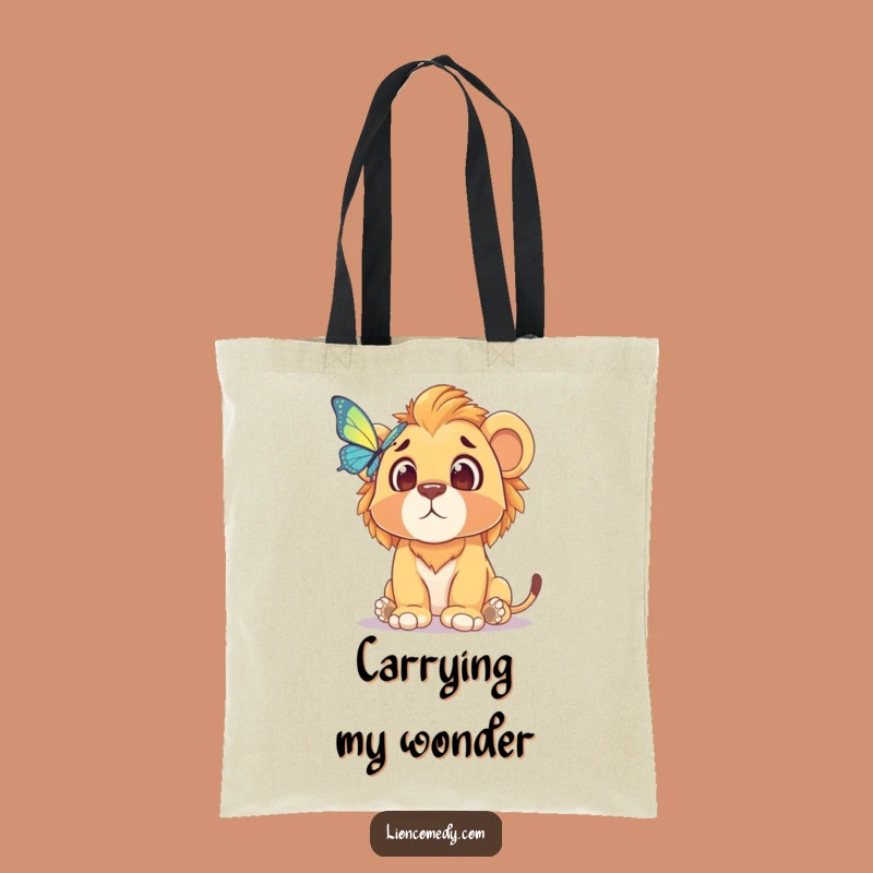 Funny Lion Cub Surprise Tote Bag: Carry Your Laughs with This Cub