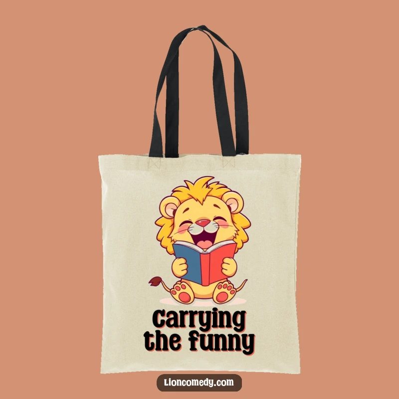 Funny Jovial Lion Cub Tote Bag - Carry Laughs, Stylish & Practical, Unique Gift