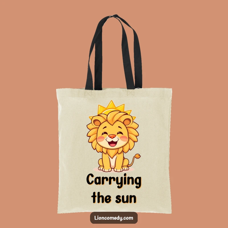 Funny Lion Tote Bag: Carry Sunshine with a Balancing Act, Gift Idea