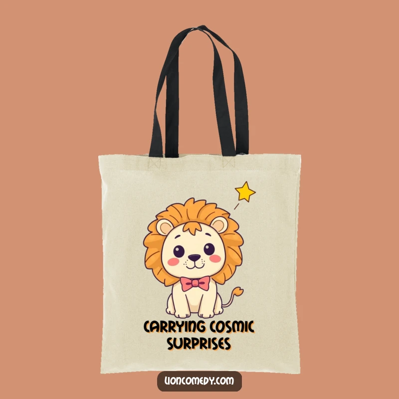 Funny Kawaii Lion Star Surprise Tote Bag, Carry Your Laughs in Style