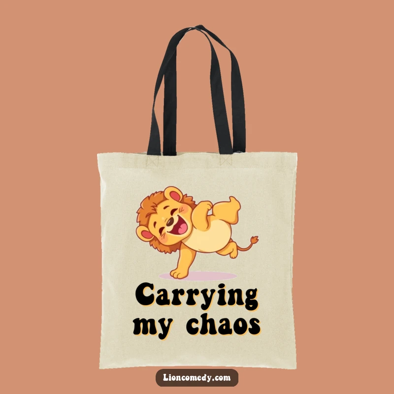 Funny Lion Cub Somersault Tote Bag: Carry Your Giggles, A Wonderful Funny Gift!