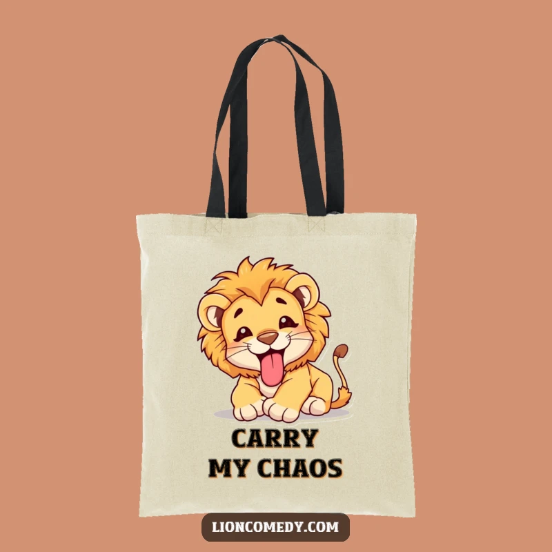 Funny Lion Cub Tumble Tote Bag - Cute & Humorous Cub Accessory, Gift
