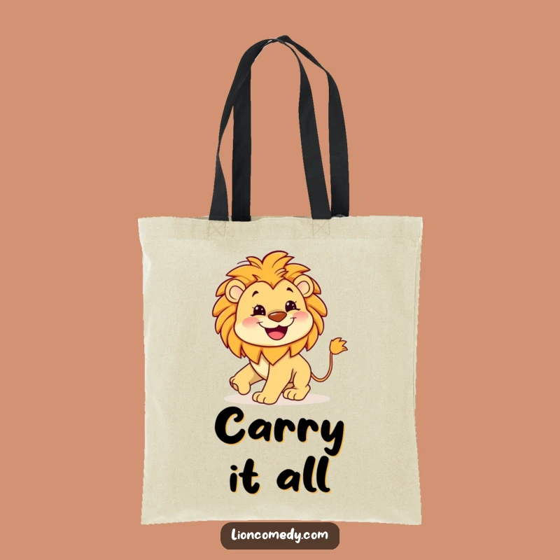 Funny Lion Tail Tote Bag: Kawaii Leo Chase Carry-All - Stylish Gift