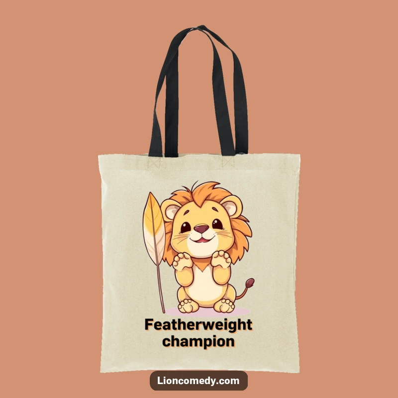 Funny Lion Tote Bag: Carry Your Fun with a Pouncing Cub Design, Gift