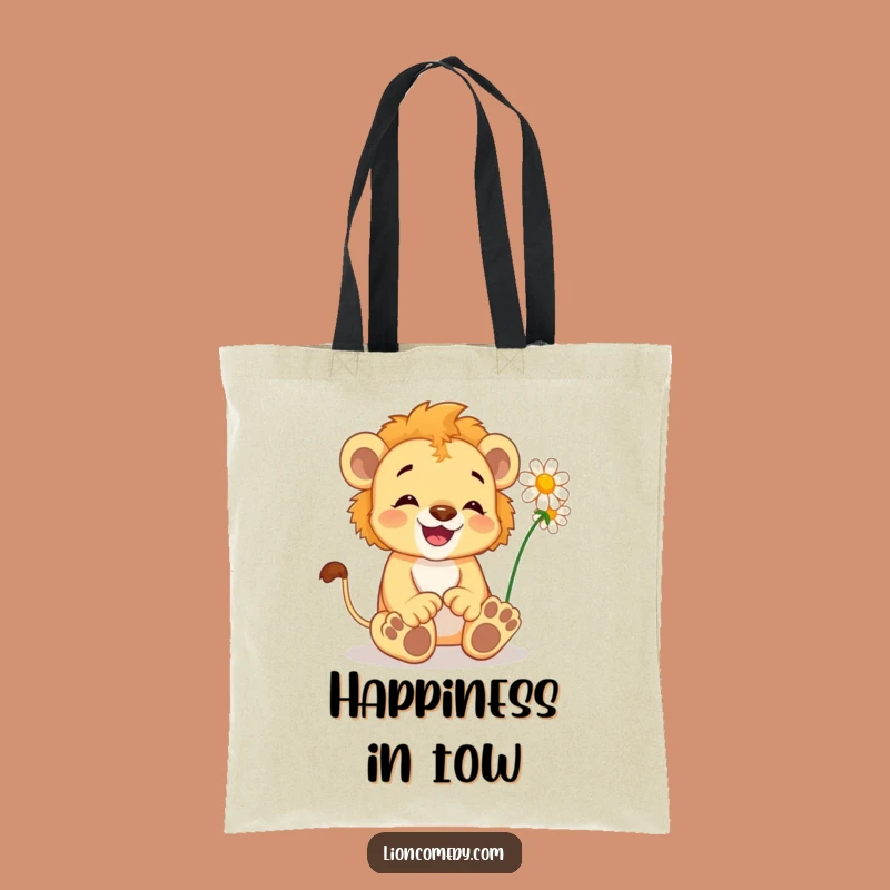 Funny Delighted Lion Cub Tote Bag - Carry Joy, Charming & Practical, Unique Gift