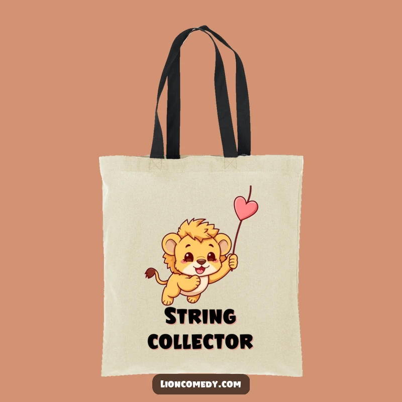 Funny Kawaii Lion Cub Pouncing Tote Bag: Stylish Playful Accessory Gift